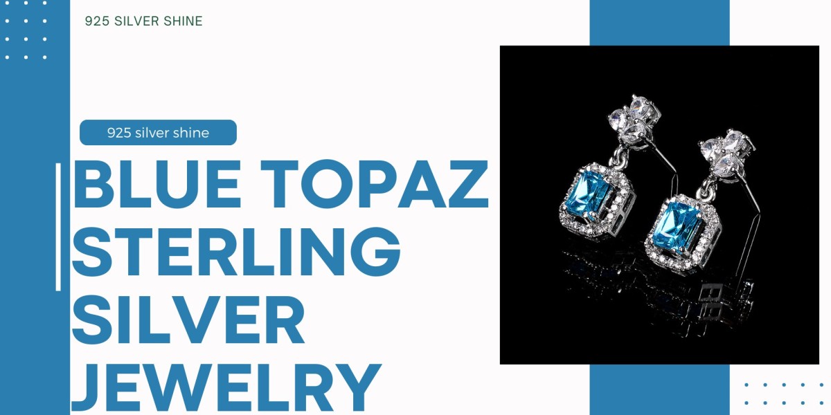 The Charm of London Blue Topaz Earrings: Exquisite Sterling Silver Jewelry in London by 925 Silver Shine